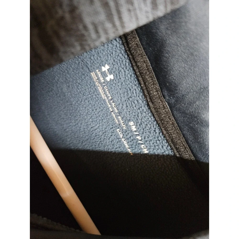 Under Armour Mens ColdGear Hoodie Space Dye Navy‎ Blue Heathered Pullover Small
